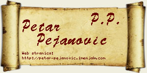 Petar Pejanović vizit kartica